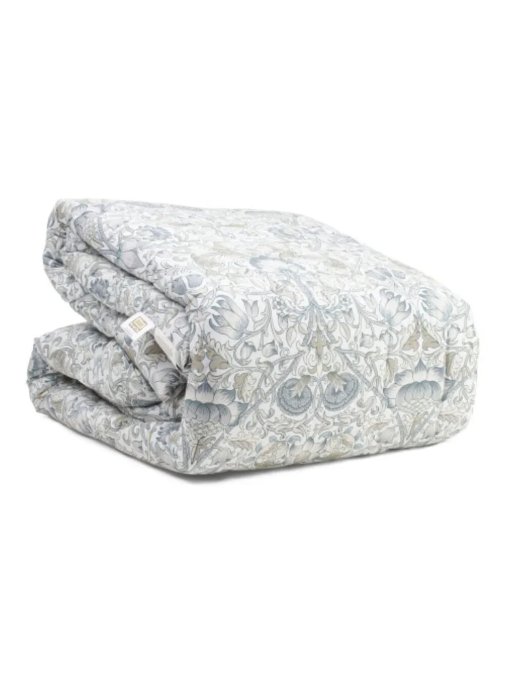 WILLIAM MORRIS Blue White Cotton Percale Comforter Set